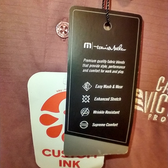 NWT Travis Mathew Bayfront Solid Polo Roan Rouge Shirt Men's sz Large - Picture 7 of 9